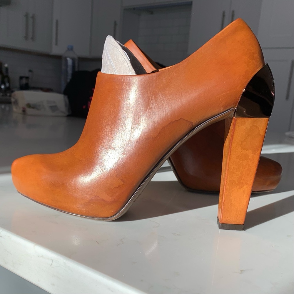 Luis Onofre high heels ankle boots tan leather 36